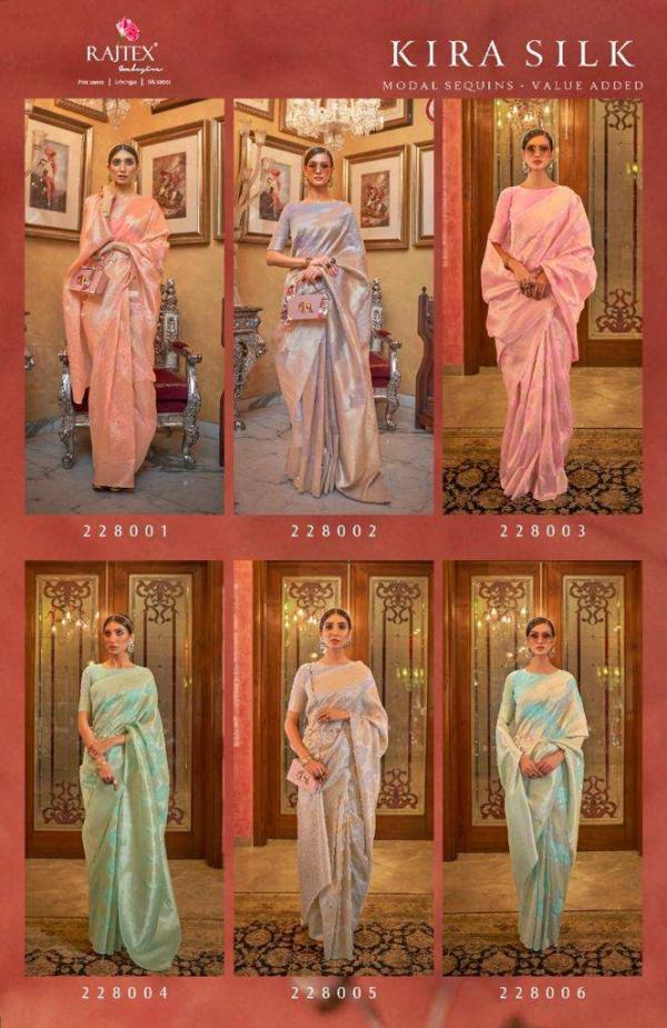 Rajtex Kira Silk Festive Wear Weaving Saree Collection